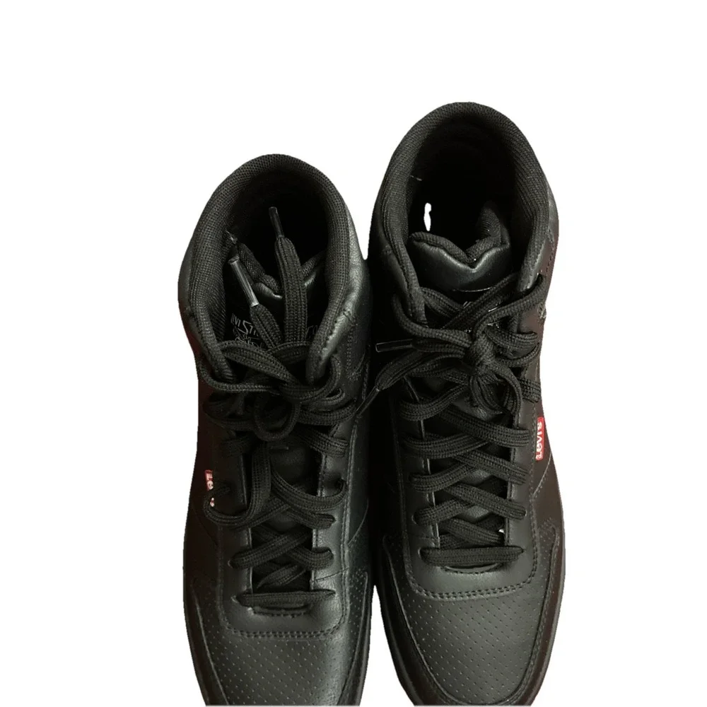 NIB NEW Levi's Women's‎ Sz  8.5 Drive HI black Monochrom High-Top 510-12594 Logo